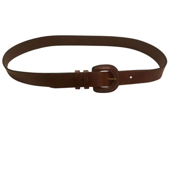 Vintage Gap Belt Womens 31”-34” USA Made Brown Leather Retro 80s 90s Classic - Picture 1 of 12